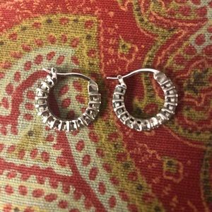 Nadri small cubic zirconia hoop earrings
